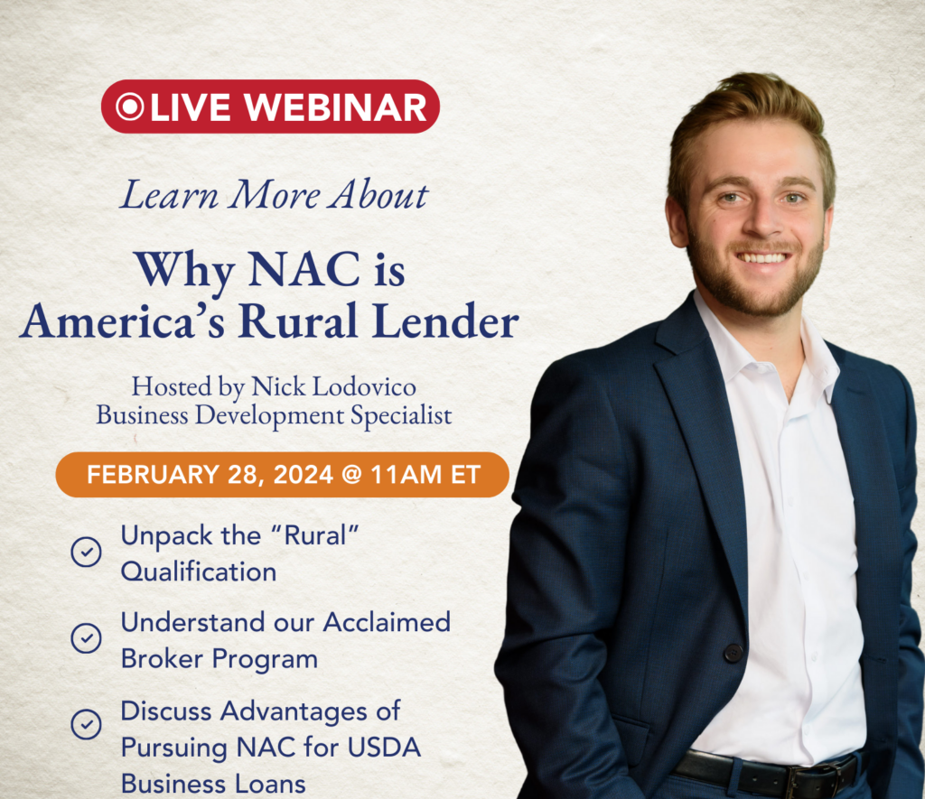 North Avenue Capital Webinar Focused On Why North Avenue Capital is America's Rural Lender Hosted by Nick Lodovico